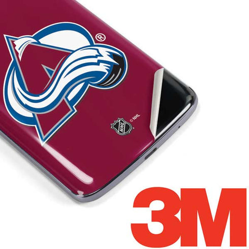 NHL Colorado Avalanche Solid Background Moto E5 Plus Skin