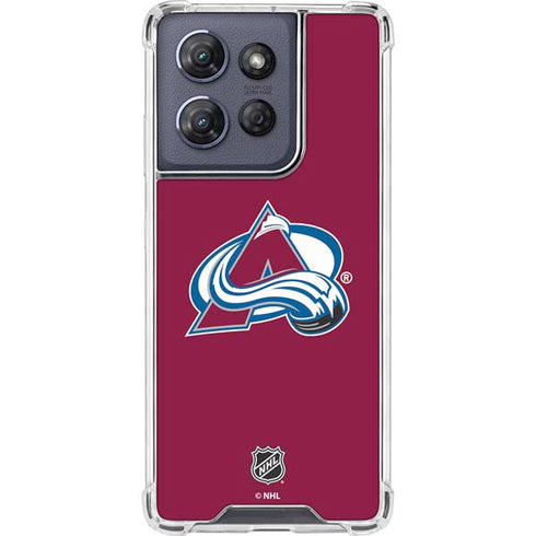 NHL Colorado Avalanche Solid Background Moto G 5G (2025) Clear Case