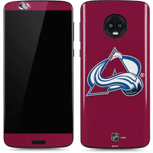 NHL Colorado Avalanche Solid Background Moto G6 Skin