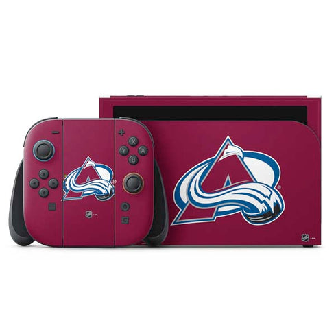 NHL Colorado Avalanche Solid Background Nintendo Skins
