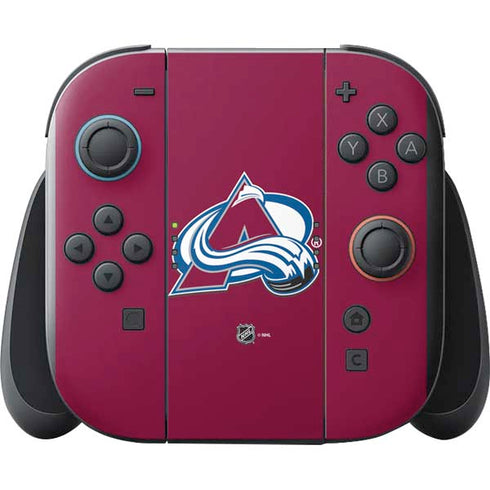 NHL Colorado Avalanche Solid Background Nintendo Switch 2 (2025) with Joy-Con Skin