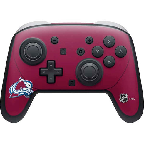 NHL Colorado Avalanche Solid Background Nintendo Switch 2 (2025) Pro Controller Skin