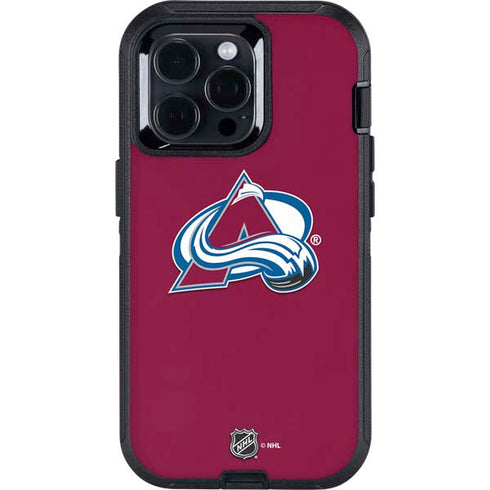 NHL Colorado Avalanche Solid Background Otterbox Defender iPhone Skin