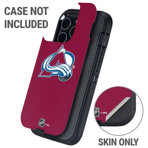 NHL Colorado Avalanche Solid Background Otterbox Defender iPhone Skin