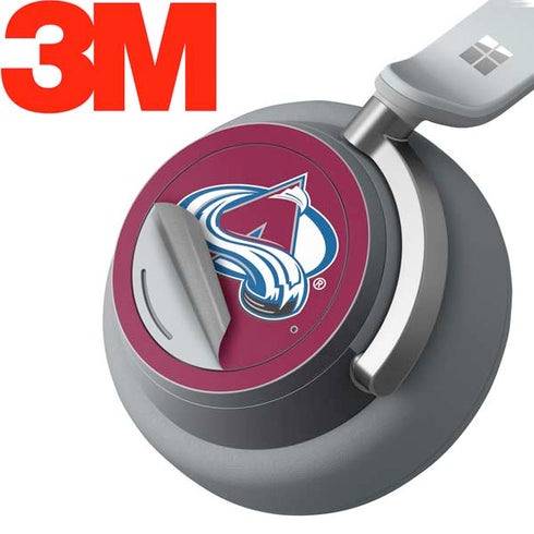 NHL Colorado Avalanche Solid Background Surface Headphones Skin