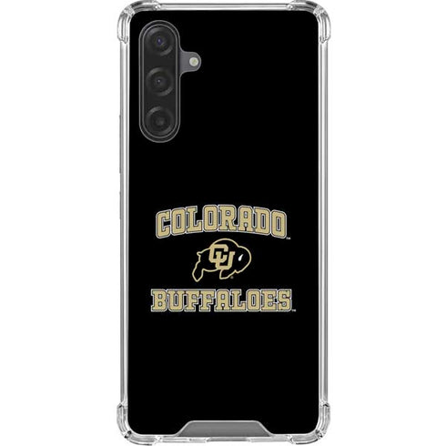 University of Colorado CU Logo on Gold Galaxy A17 Clear Case