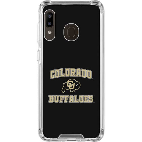 University of Colorado CU Logo on Gold Galaxy A30 Clear Case