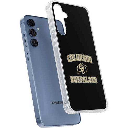 University of Colorado CU Logo on Gold Galaxy A55 5G Clear Case