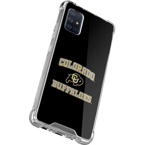 University of Colorado CU Logo on Gold Galaxy A71 5G Clear Case