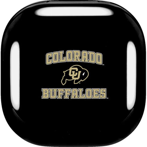 University of Colorado CU Logo on Gold Galaxy Buds Live Skin