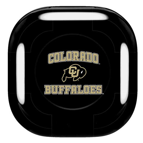 University of Colorado CU Logo on Gold Galaxy Buds Live Skin