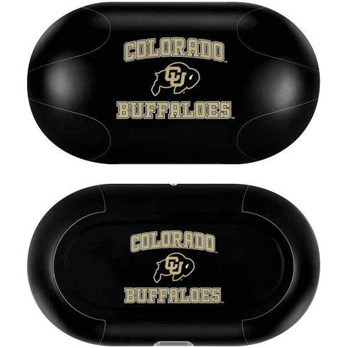 University of Colorado CU Logo on Gold Galaxy Buds Plus Skin