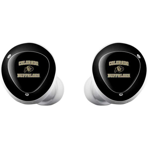 University of Colorado CU Logo on Gold Galaxy Buds Plus Skin