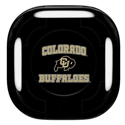 University of Colorado CU Logo on Gold Galaxy Buds Pro Skin
