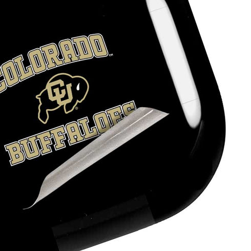 University of Colorado CU Logo on Gold Galaxy Buds Pro Skin