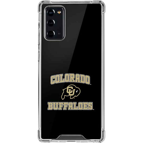 University of Colorado CU Logo on Gold Galaxy Note20 5G Clear Case