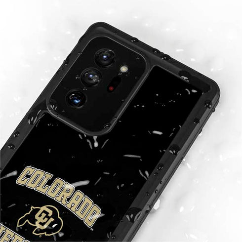 University of Colorado CU Logo on Gold Galaxy Note20 Ultra 5G Waterproof Case