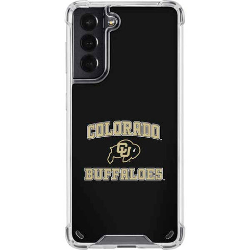 University of Colorado CU Logo on Gold Galaxy S21 5G Clear Case