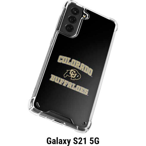 University of Colorado CU Logo on Gold Galaxy S21 5G Clear Case