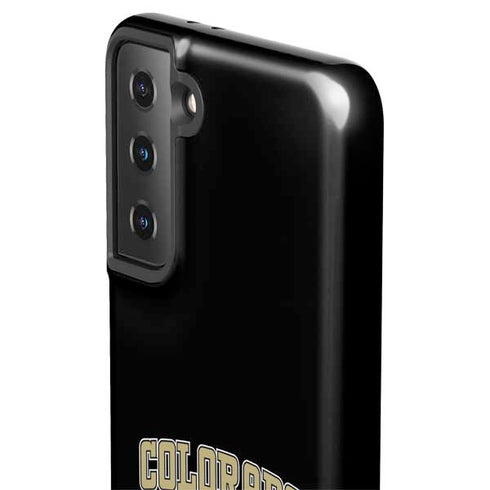 University of Colorado CU Logo on Gold Galaxy S21 FE Pro Case