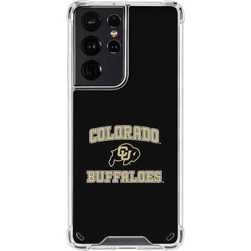 University of Colorado CU Logo on Gold Galaxy S21 Ultra 5G Clear Case