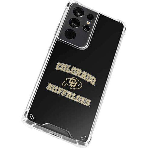 University of Colorado CU Logo on Gold Galaxy S21 Ultra 5G Clear Case