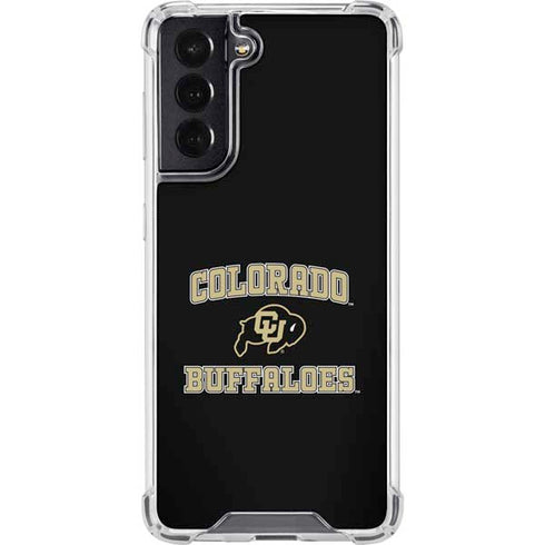 University of Colorado CU Logo on Gold Galaxy S22 Clear Case