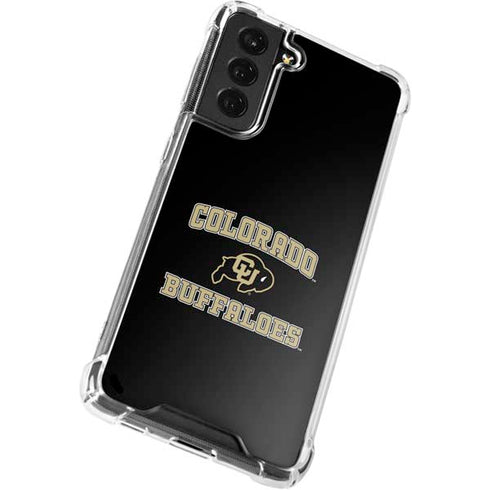 University of Colorado CU Logo on Gold Galaxy S22 Clear Case