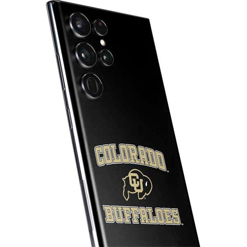University of Colorado CU Logo on Gold Galaxy S22 Ultra Skin