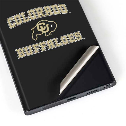 University of Colorado CU Logo on Gold Galaxy S22 Ultra Skin