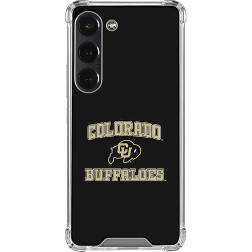 University of Colorado CU Logo on Gold Galaxy S23 Clear Case