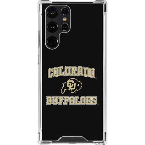 University of Colorado CU Logo on Gold Galaxy S23 Ultra Clear Case