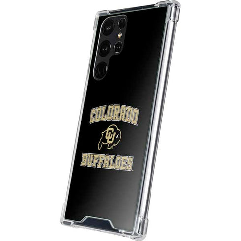 University of Colorado CU Logo on Gold Galaxy S23 Ultra Clear Case