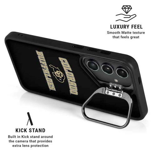 University of Colorado CU Logo on Gold Galaxy S24 FE Kickstand Case