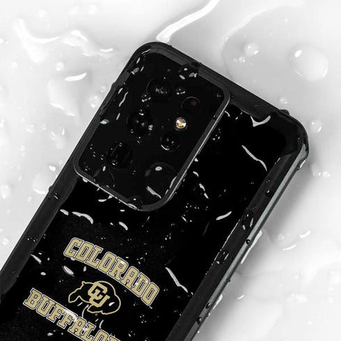 University of Colorado CU Logo on Gold Galaxy S24 Ultra Waterproof Case