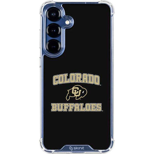 University of Colorado CU Logo on Gold Galaxy S25 Clear Case