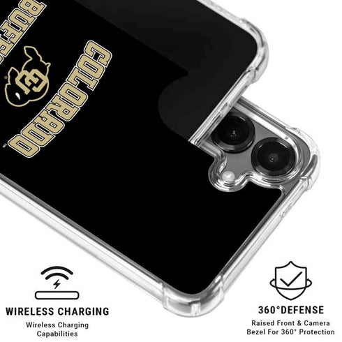 University of Colorado CU Logo on Gold Galaxy S26 Plus Clear Case