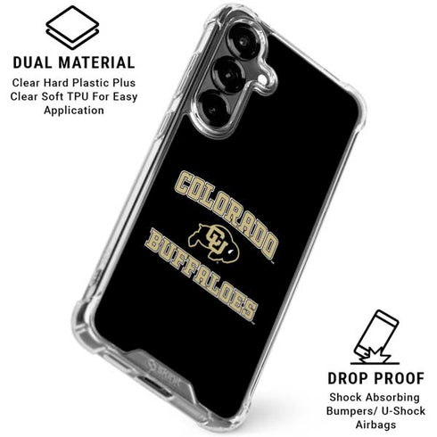 University of Colorado CU Logo on Gold Galaxy S26 Plus Clear Case