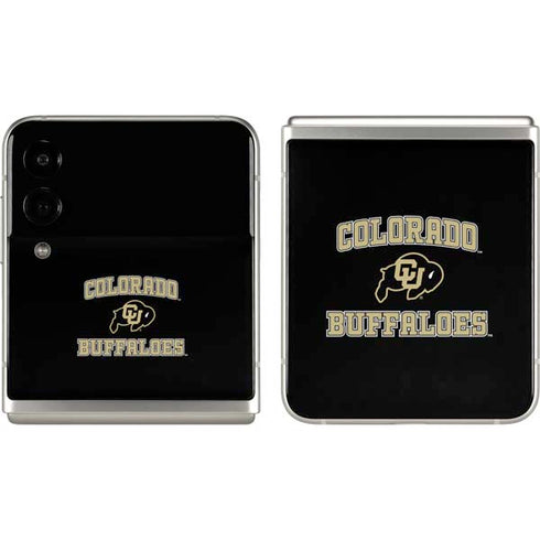 University of Colorado CU Logo on Gold Galaxy Z Flip3 5G Skin