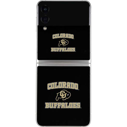 University of Colorado CU Logo on Gold Galaxy Z Flip3 5G Skin