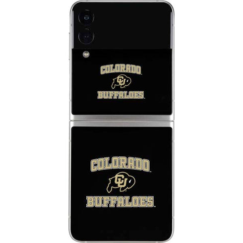University of Colorado CU Logo on Gold Galaxy Z Flip4 5G Skin
