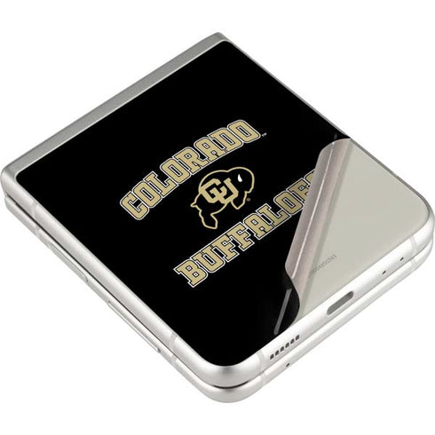 University of Colorado CU Logo on Gold Galaxy Z Flip4 5G Skin