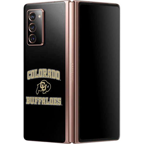 University of Colorado CU Logo on Gold Galaxy Z Fold2 5G Skin