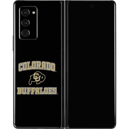 University of Colorado CU Logo on Gold Galaxy Z Fold2 5G Skin