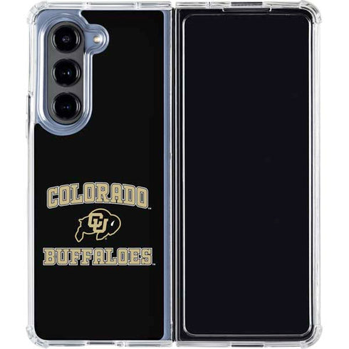 University of Colorado CU Logo on Gold Galaxy Z Fold5 5G Clear Case