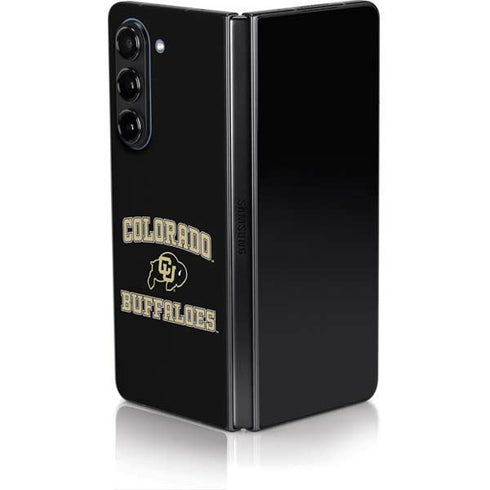 University of Colorado CU Logo on Gold Galaxy Z Fold5 5G Skin