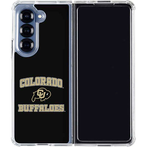 University of Colorado CU Logo on Gold Galaxy Z Fold6 Clear Case