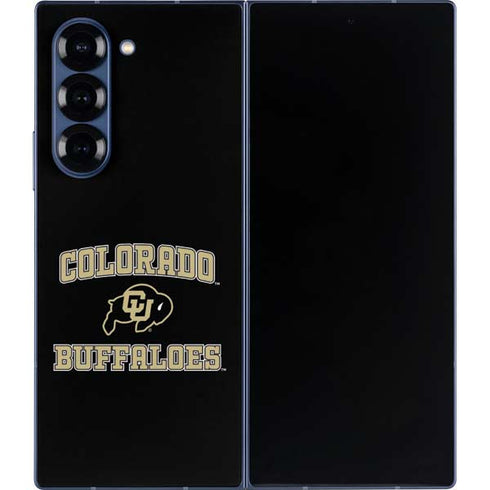 University of Colorado CU Logo on Gold Galaxy Z Fold6 Skin