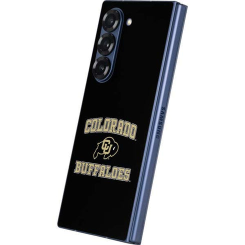 University of Colorado CU Logo on Gold Galaxy Z Fold6 Skin