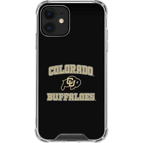 University of Colorado CU Logo on Gold iPhone 12 Clear Case